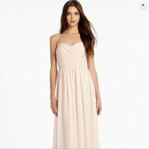 NWT Monique Lhuillier Bridesmaid Madeline Strapless Gown in Blush Sz 8